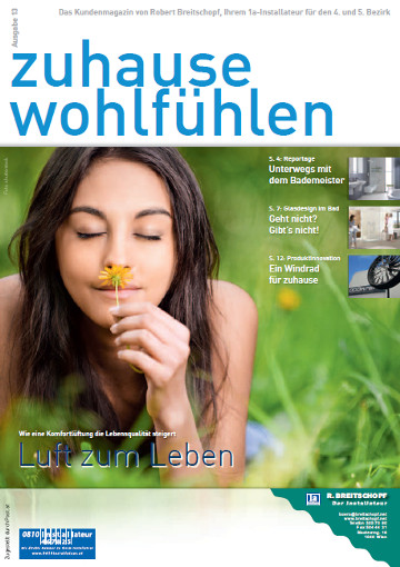 Kundenmagazin von Installateur Breitschopf: Zuhause Wohlfühlen